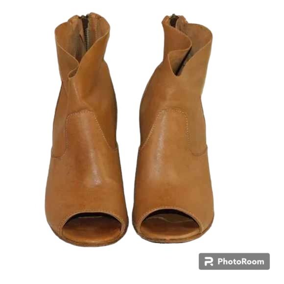 Cordani Open Toe Leather Ankle Bootie Made In Italy Size 38 (US Size 7.5-8) - Picture 2 of 11